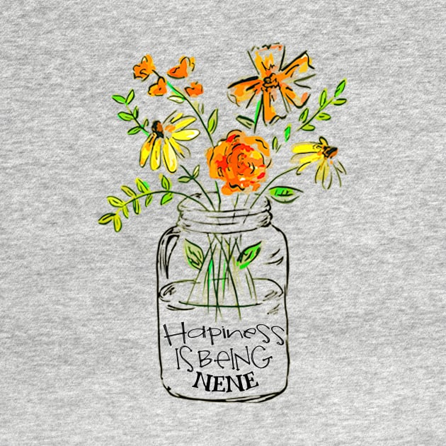 Happiness is being nene floral gift by DoorTees